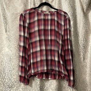 Anthropologie Cloth and Stone Flannel Blouse